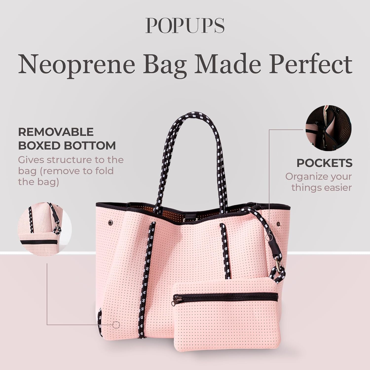 POPUPS XL Personalized Neoprene Tote Bag for Women - Image 5