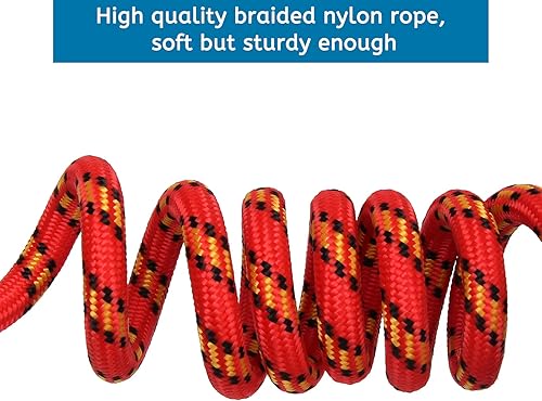 Vista 4 de Coolrunner 2 cuerdas duraderas para perros, correa de entrenamiento de perros de 5 pies, correa antideslizante fuerte, correa de nailon ajustable