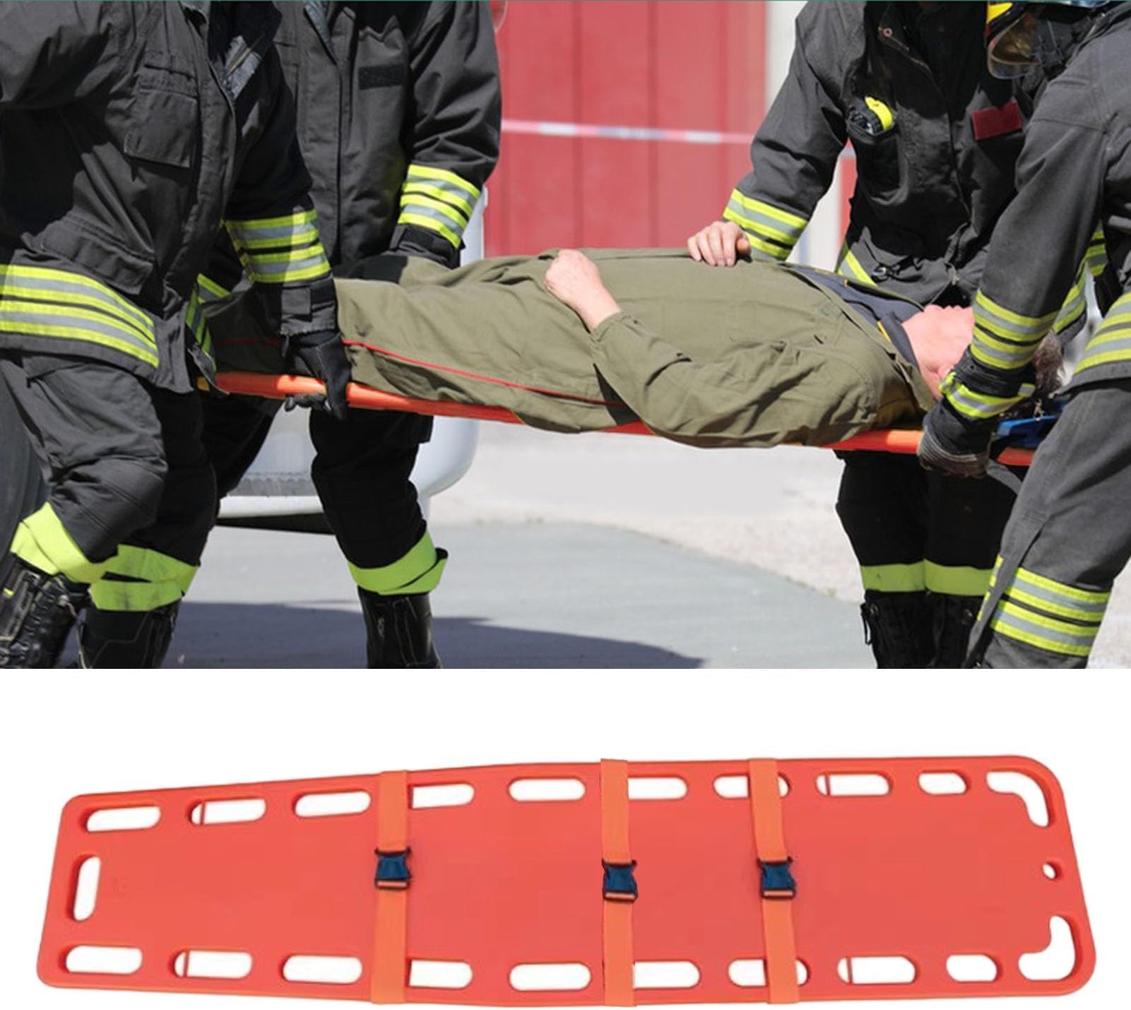 Emergency Rescue Stretcher with Adjustable Straps for Firefighters and Water Rescue Operations