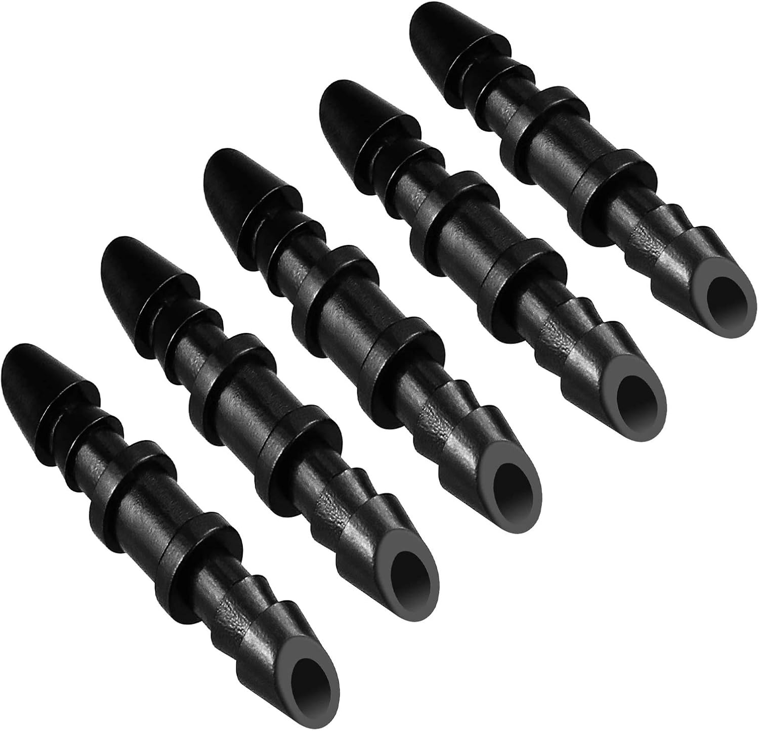 HOINCO 200pcs Straight Barbed Connectors， Barbed Connectors Drip Irrigation Barbed Connectors
