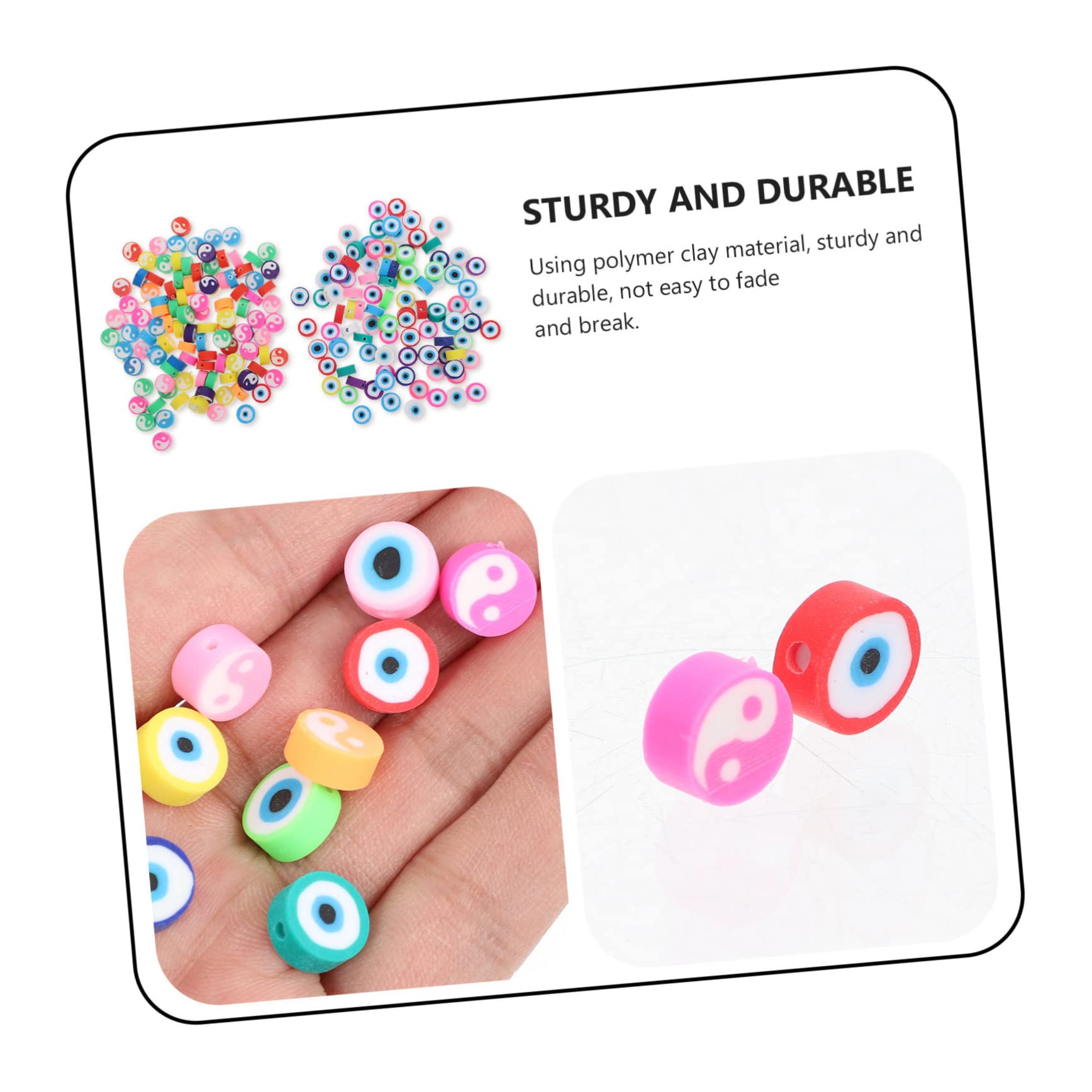 SHINEOFI 600piezas Abalorios Decorativos De Polimérica Para Accesorios De Joyería Mezclados Para Pulseras y Manualidades