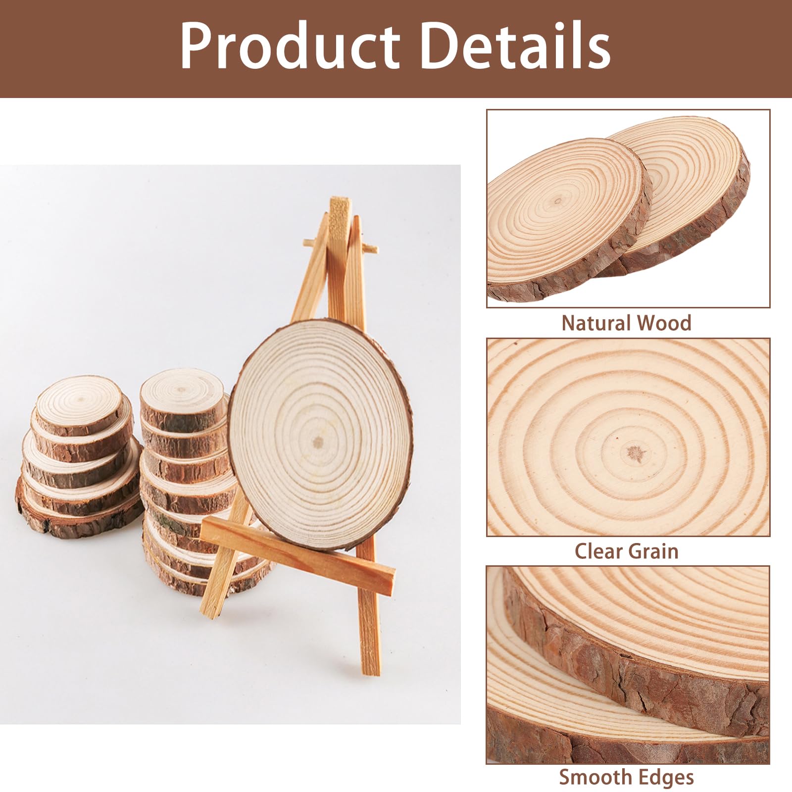 Holdleaf 18 stuks ronde houten schijven met gat 10cm, 3mm dik – houten platen om te knutselen, voor DIY handwerk, kerstdecoratie, cadeauhangers, houten schilden