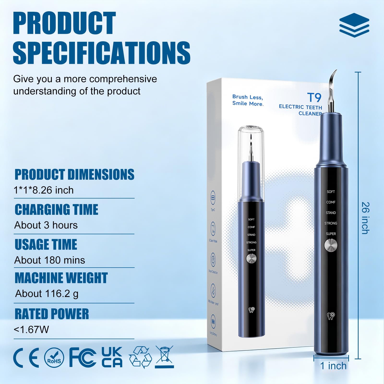 Irrigador dental de agua para dientes, irrigador oral inalámbrico con múltiples modos de limpieza, irrigador dental portátil recargable para aparatos ortopédicos, encías sensibles y cuidado