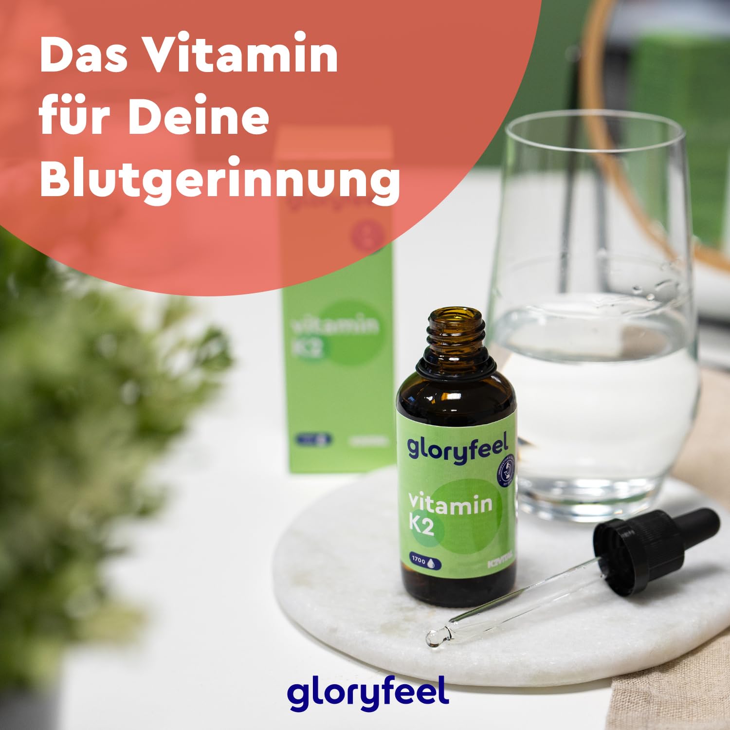 Vitamin K2 Tropfen - 200µg (50ml) MK7 K2VITAL® - All-Trans Gehalt 99,7+% - Vegan, laborgeprüft, ohne Zusätze in Deutschland hergestellt