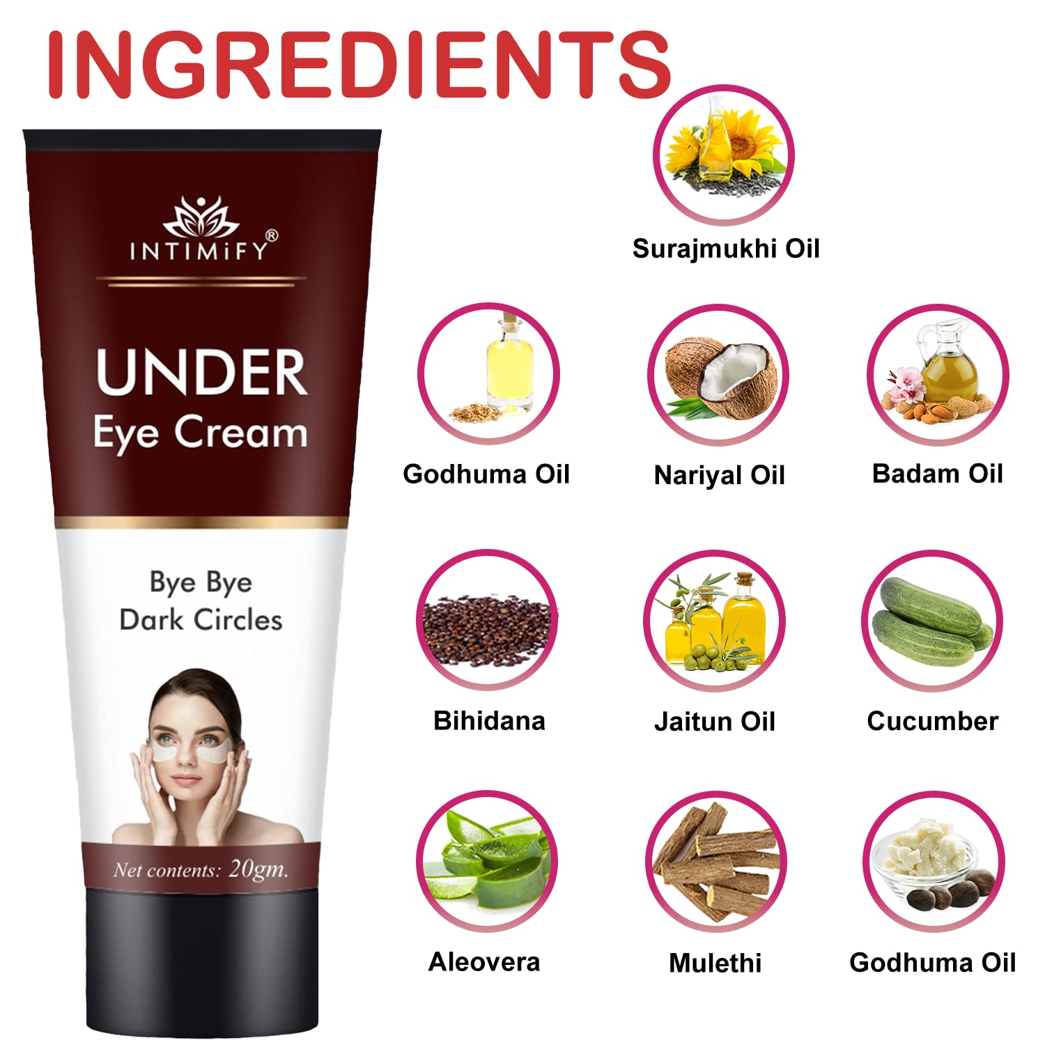 INTIMIFY Under Eye Cream For Dark Circles For Women & Men, Dark Circle Remover Cream With Shea Butter 20g — Amazon image 5