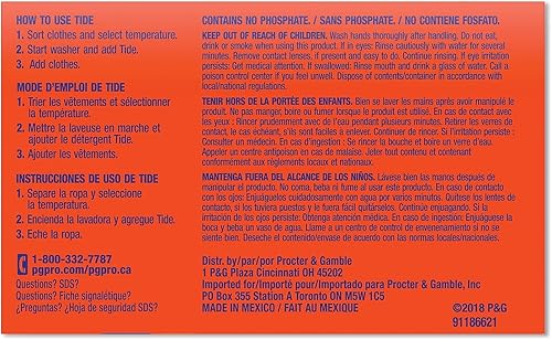 Miniatura 3 de P&G Tide - Detergente para ropa en polvo, 1 uso, (1 estuche)