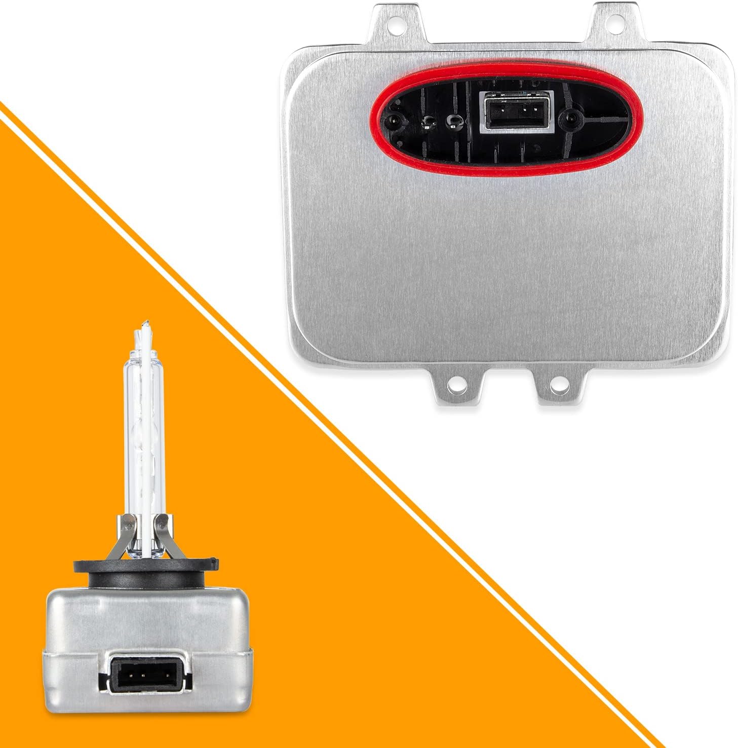 RANSOTO 5DV 009 000-00 Xenon HID Headlight Ballast with D1S Bulb Compatible with 2006-2014 Cadillac Escalade BMW E60 Town Country Volkswagen Tiguan Golf Touareg Replaces 15782392