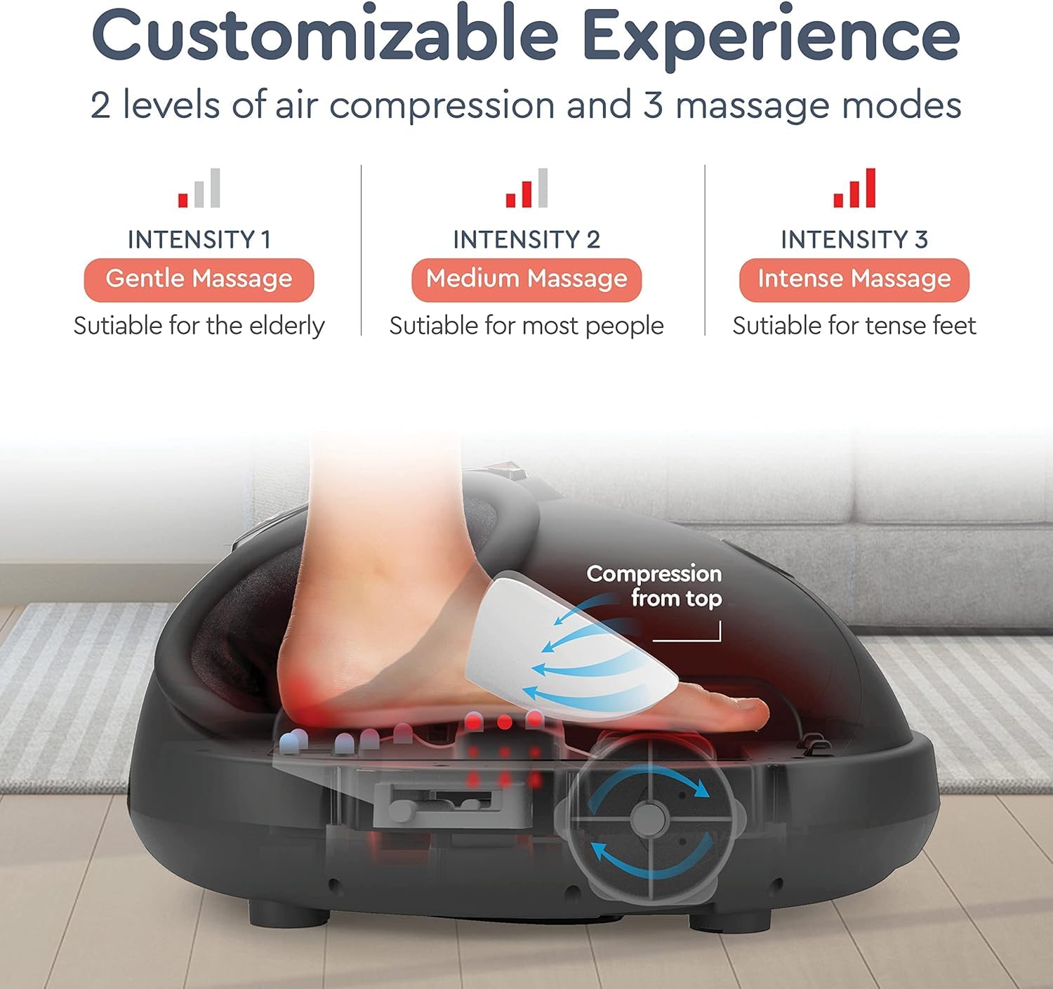 Relax foot carvarter with soothing heat, deep concealed therapy, air compression, blood circulation and foot welfare. Relax foot carvarter with soothing heat, deep concealed therapy, air compression, blood circulation and foot welfare.