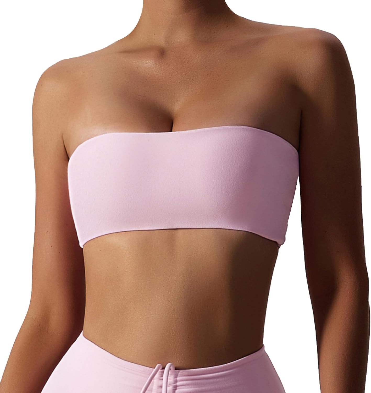 FEOYA Bandeau Bra for Women Seamless Bralette Wireless Sports Yoga Workout Tube Top