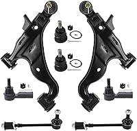 Vista 148 de Detroit Axle - Kit de suspensión frontal de 8 piezas para Dodge Journey 2009-2015, 2 brazos de control inferiores, 2 rótulas, 2 varillas