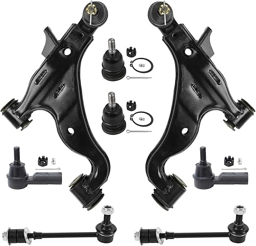 Miniatura 134 de Detroit Axle - Kit de brazos de control de extremo delantero RWD para Dodge Ram 03-06 2500 3500, 2 brazos de control superior con rótula 2 varillas