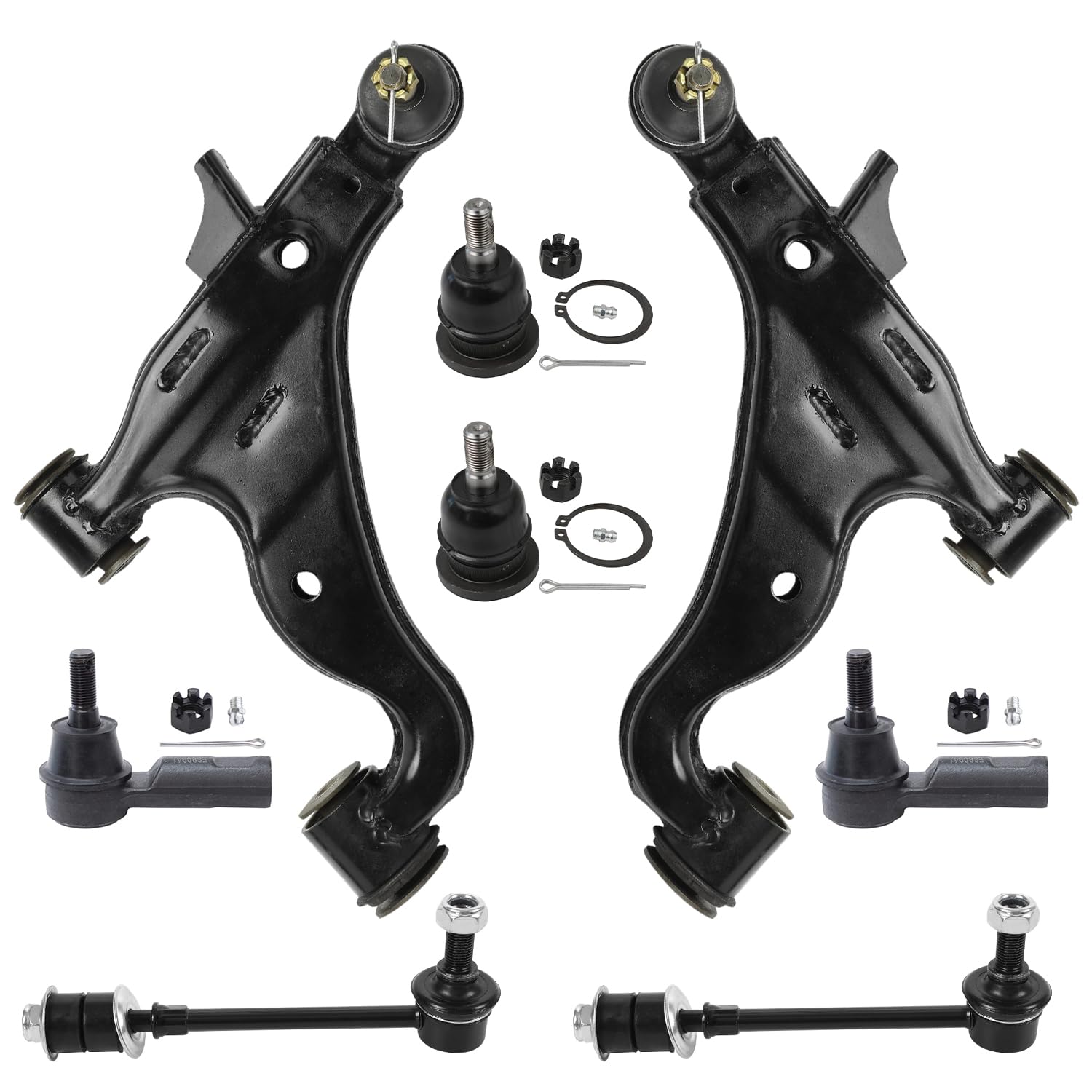 Detroit Axle - RWD 8pc Front End Kit for 2005-2015 Toyota Tacoma Lower