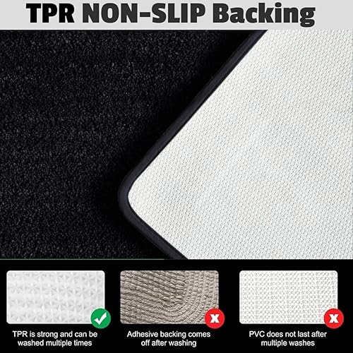 Miniatura 4 de YHF - Alfombras de baño de 17 x 24 pulgadas, extra gruesas y suaves, de microfibra peluda, lavables a máquina, alfombras de baño absorbentes, tapete