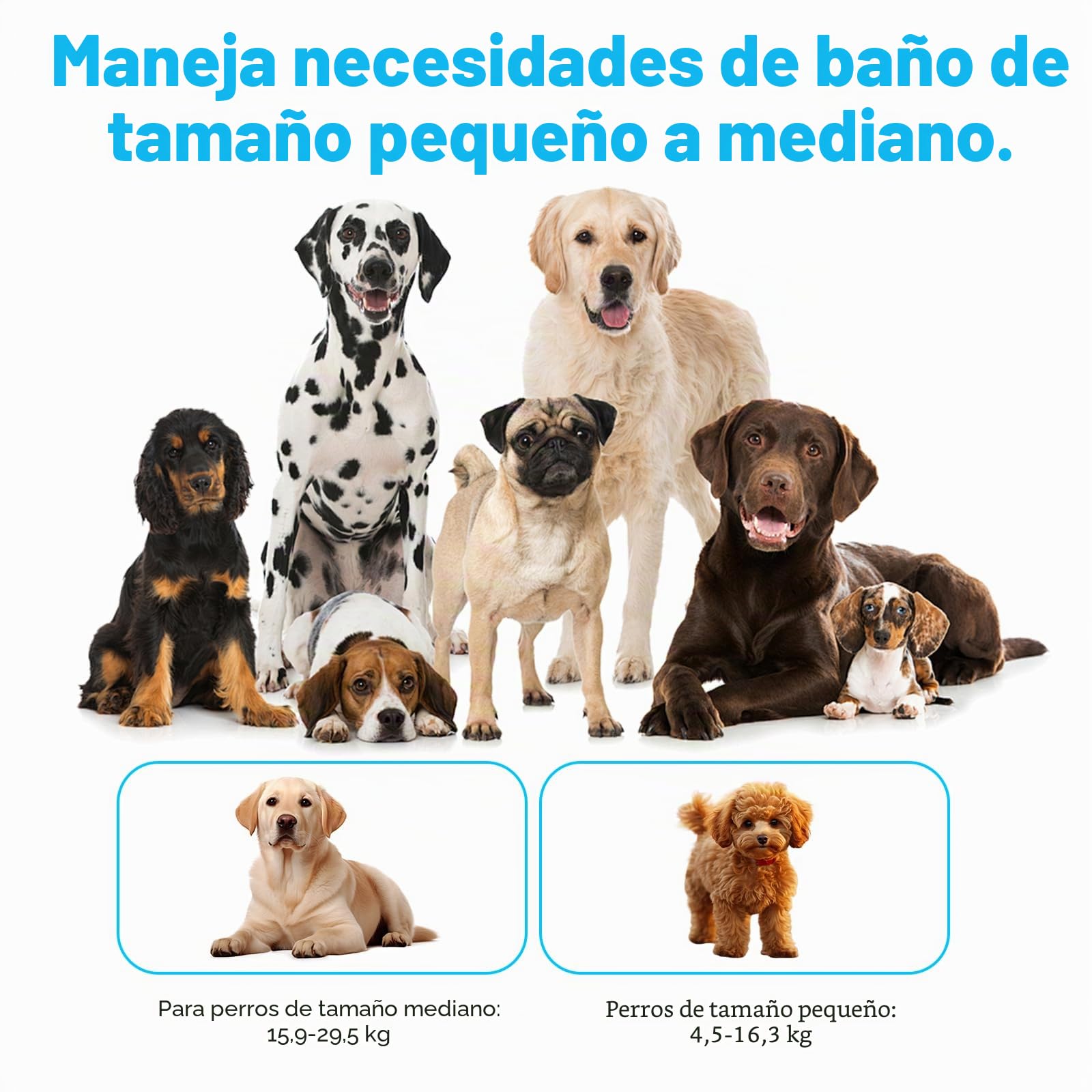 Bañera plegable para perros: estación de lavado portátil 2 en 1, estación de lavado para aseo con desagüe y estante, ducha para perros de tamaño pequeño a mediano, gatos y mascotas, para interior y
