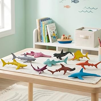 ZESTHOME Fishes & Sea Animals Toy Set – Realistic Ocean Animal Figurines for Kids | Soft PVC Rubber Marine Toys for Bath & Educational Play (Age 3+) | 12 Pieces