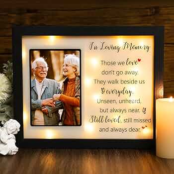 Amazon.com - LED Shadow Box 4x6 - Memorial Picture Frame for