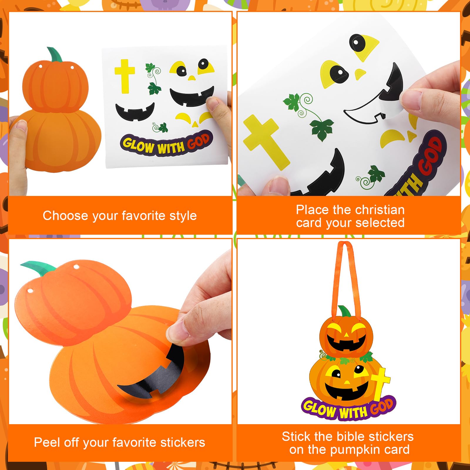 Kit Decoración Halloween Temática Religiosa Para Coche O Fiesta - 32 Piezas, Bordes, Abanicos Y Falda