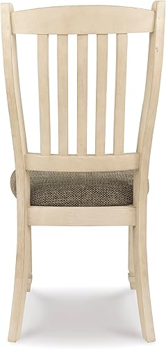 Miniatura 9 de Signature Design by Ashley Bolanburg - Juego de 2 sillas tapizadas de comedor de 20 pulgadas, color blanco antiguo Blanco,Negro