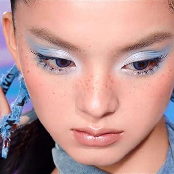 Uhue Y3K Monochrome Eyeshadow Single, Silver Blue Smoky Shimmer, Highly Pigmented Glitter Finish, One-Swipe Application, Professional Makeup Palette Refill (E04, 3G)