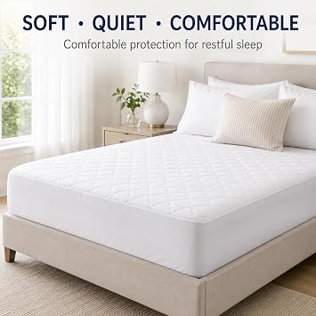 Waterproof Mattress Protector Super King – Fitted Mattress Cover with Waterproof Protection, Soft & Breathable Mattress Protector, Elasticated Secure Fit, Machine Washable Bedding Protection