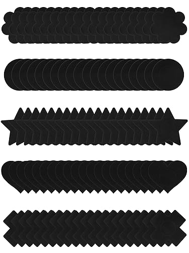 SATINIOR Breast Covers - Disposable, Self-Adhesive, Multi-Shape Bra Pasties - Black - 25
