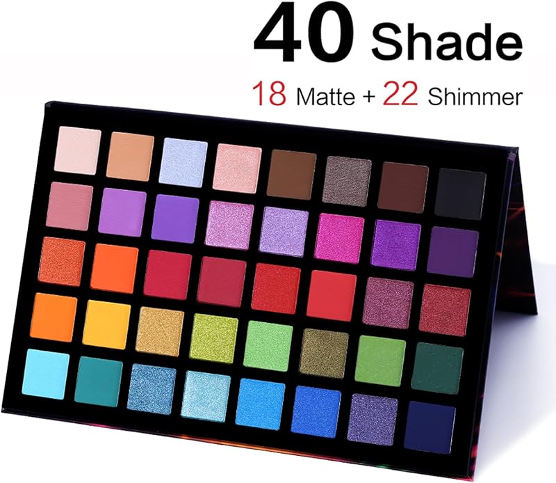 UCANBE 40 szín szemhéjpúder paletta 15 ecsettel matt és csillogó