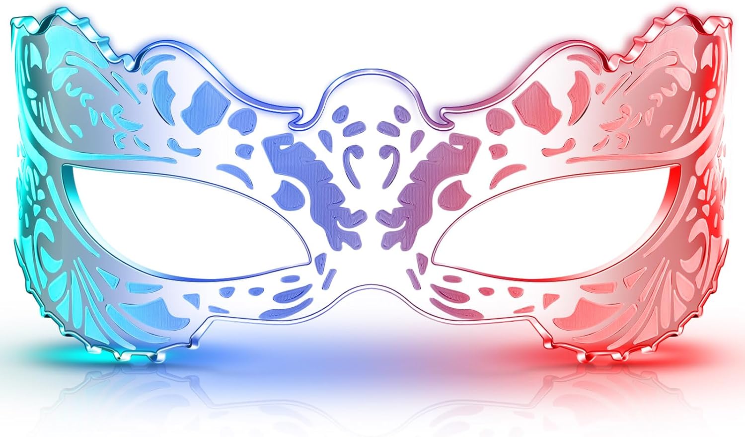 Liliful LED Masquerade Mask Light Up Luminous Visor Glasses Glow in Dark Vintage Cool Glasses for Men Women Mardi Gras Party Liliful LED Masquerade Mask Light Up Luminous Visor Glasses Glow in Dark Vintage Cool Glasses for Men Women Mardi Gras Party