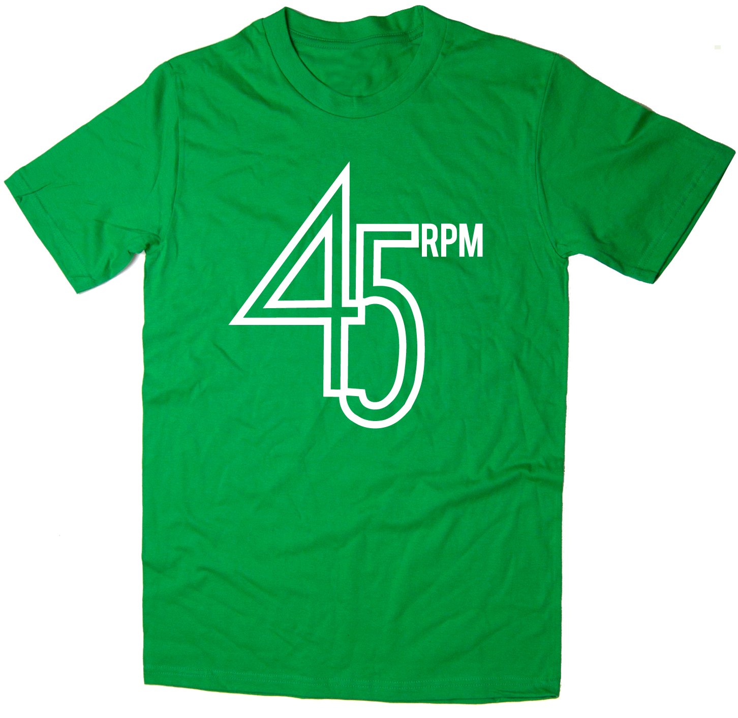 Rocket Fuel Men's Green '45 Rpm' Funny Printed T-Shirt - Xxl