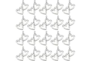 Double Heart Tibetan Alloy Charms for Valentine's Jewelry
