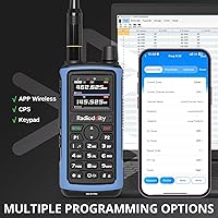 Vista 3 de Radioddity GM-30 PRO GMRS Radio, Long Range Handheld Radio with UHF/VHF/NOAA/FM/Airband Reception, APP Wireless Programming 1.77" TFT Display