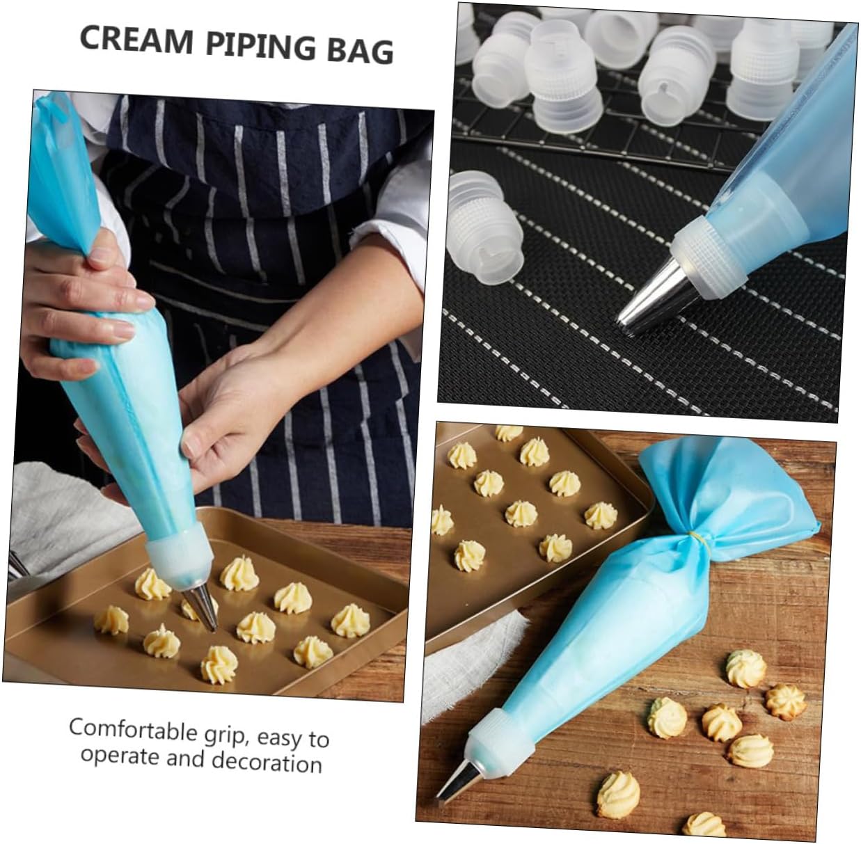 PRETYZOOM 2sets Cake Piping Bags Multi-functional Cream Decorating Tools for Easy Baking and Dessert Decoration Safe Food-grade for Cupcakes and Pastries