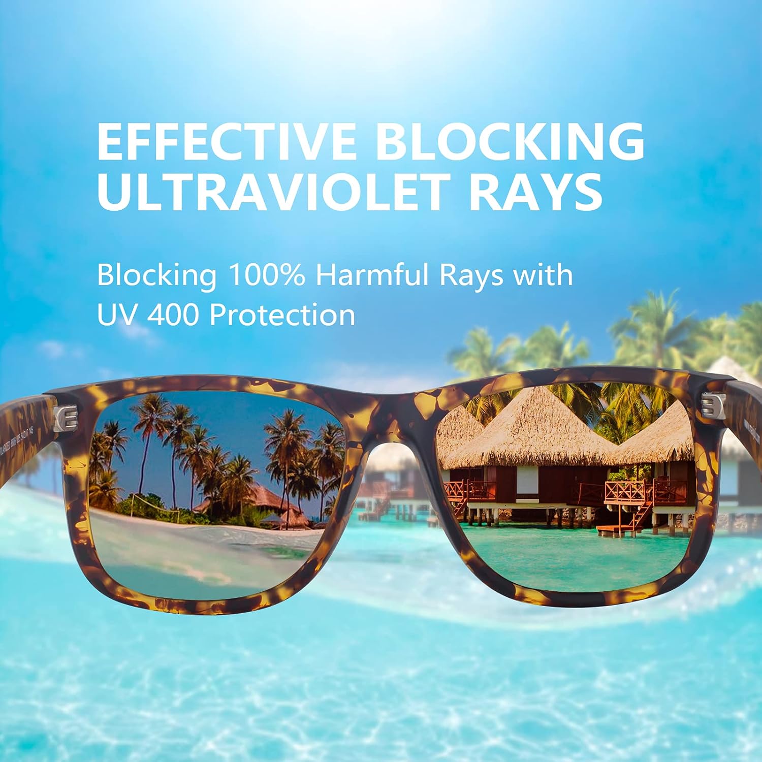 MAXJULI Polarized Sunglasses for Men and Women,UV Protection Rectangular Sun Glasses 8806 - Image 4