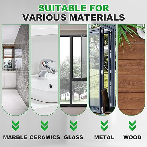 Miniatura 5 de Calafateo de silicona de 15.9 onzas (paquete de 3 unidades de 5.3 onzas), sellador de silicona impermeable para cocina, baño, adherencia más fuerte,