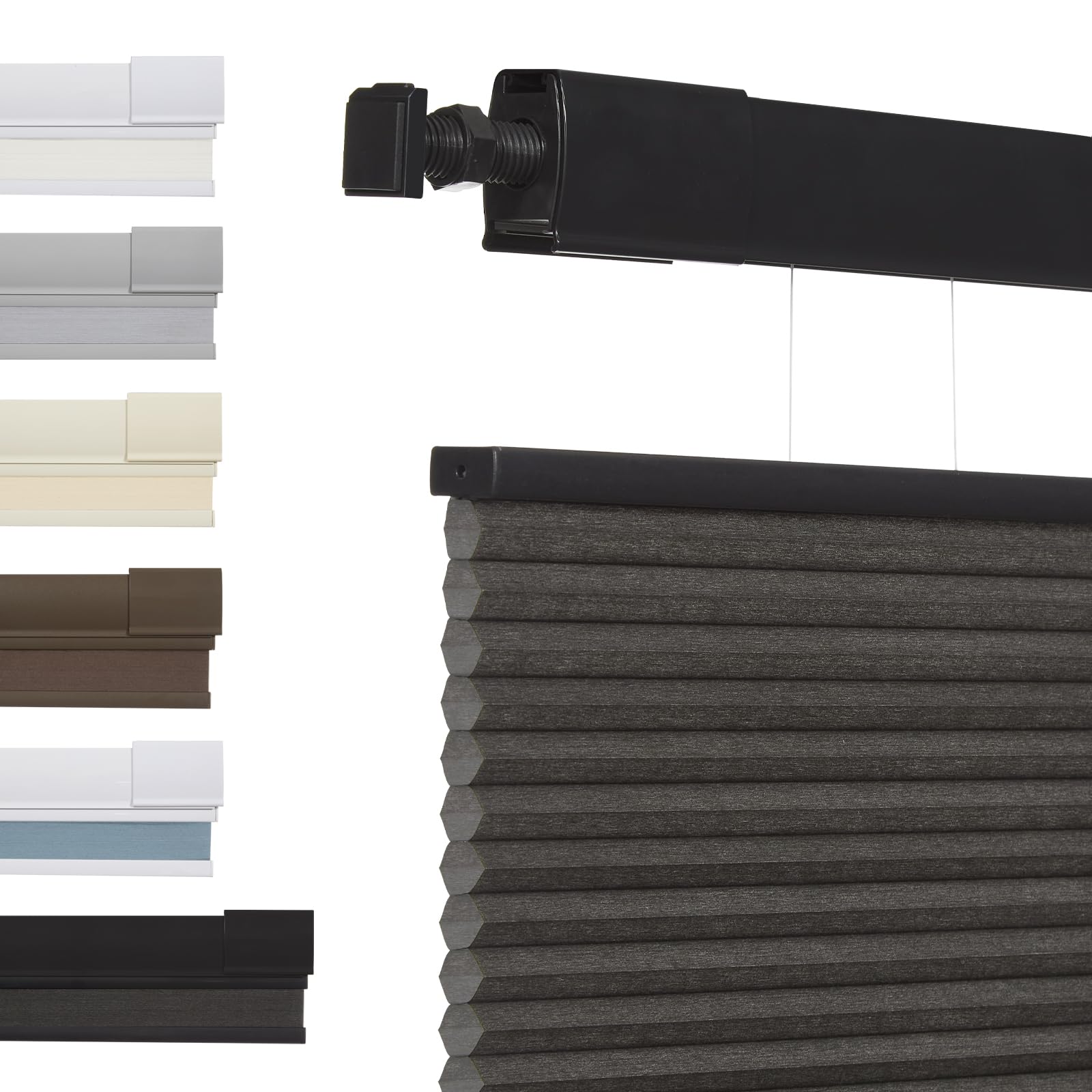 Tonature No Tools No Drill Top Down Bottom Up Cellular Shades for Windows, 1" Light Filtering Fabric, Cordless Honeycomb Indoor Window Blinds, Thermal