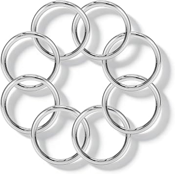 Metal Rings for Crafts, 2 Inch Stainless Steel Rings, 8 Pcs for DIY Decor, Hanging, Weaving & More