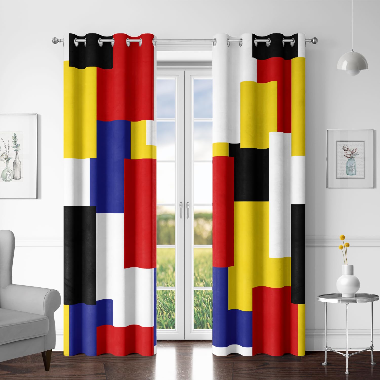Tyrot Colorful 100% Blackout Curtains, 52x63 — image 1