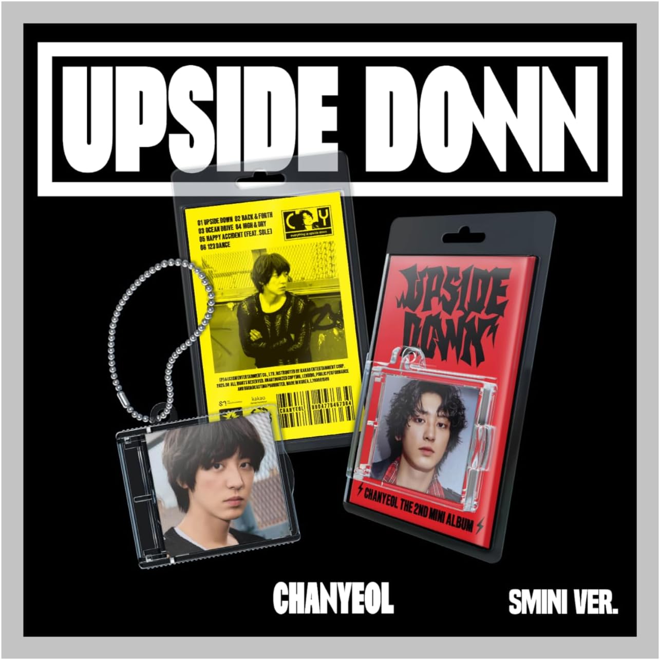 E'XO Chanyeol Upside Down 2nd Mini Album with Tracking Sealed (Full Set(On+Off+Selfie+0V+1BV))