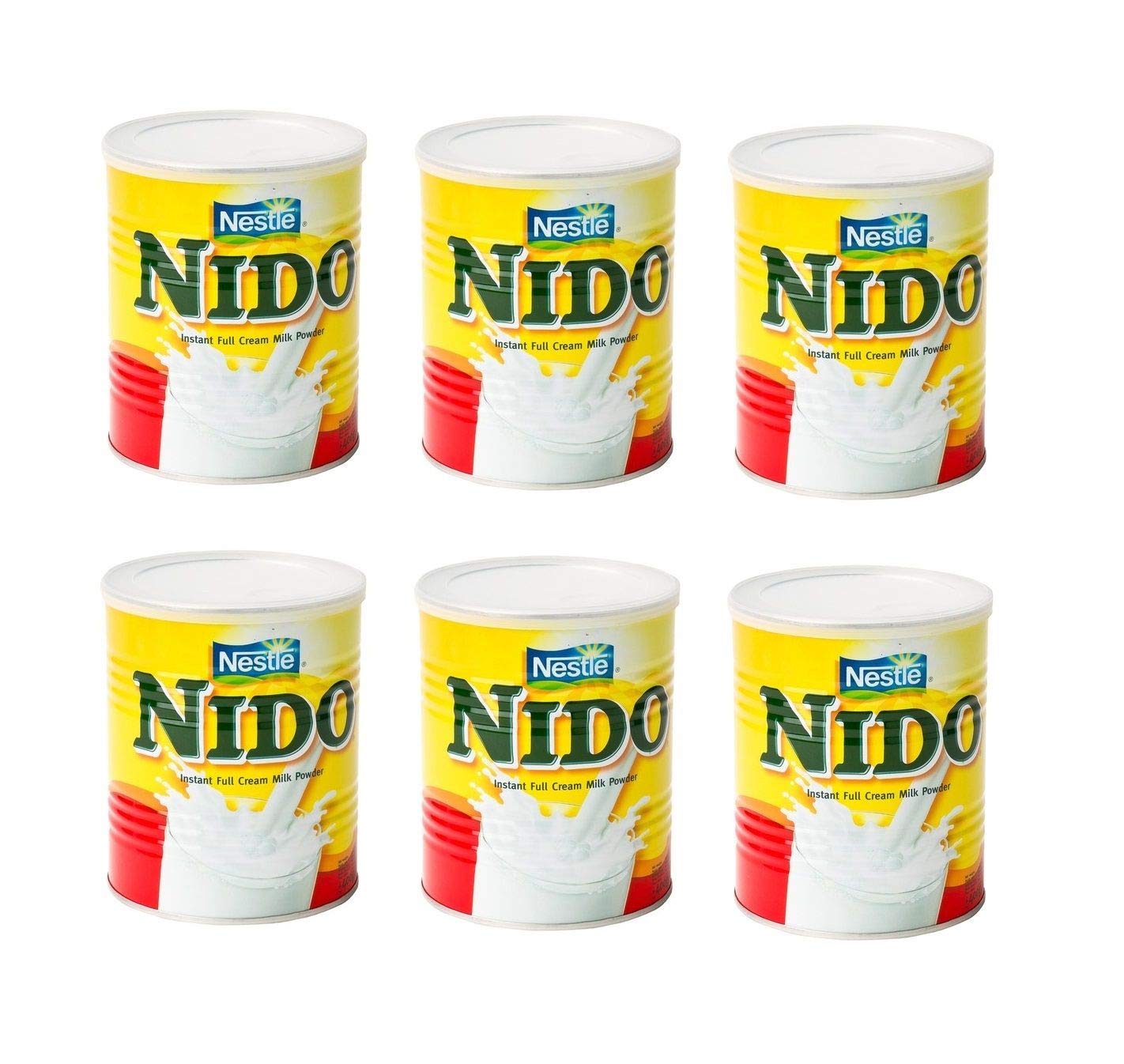 Nestle Nido Instant Vollmilchpulver 6er Pack – 6 x 400 g (2,4 kg Gesamt)