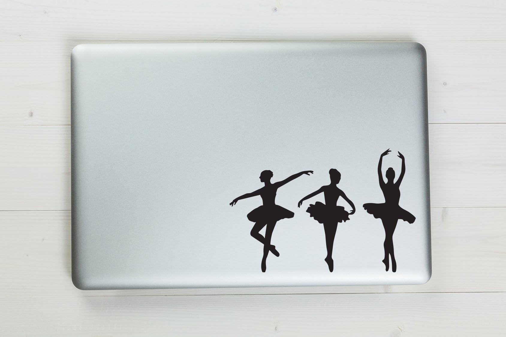 WGP Distributors Three Ballerina Dancers Vinyl Sticker Decal 6.5"x4.25" (Black)