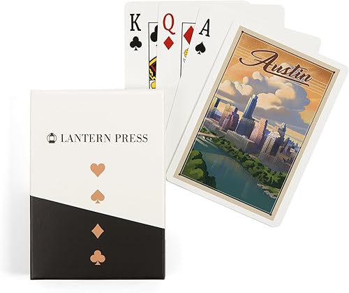 Lantern Press Austin, Texas, Litografía, Serie City (52 cartas de juego, baraja de cartas de tamaño póquer con comodines)