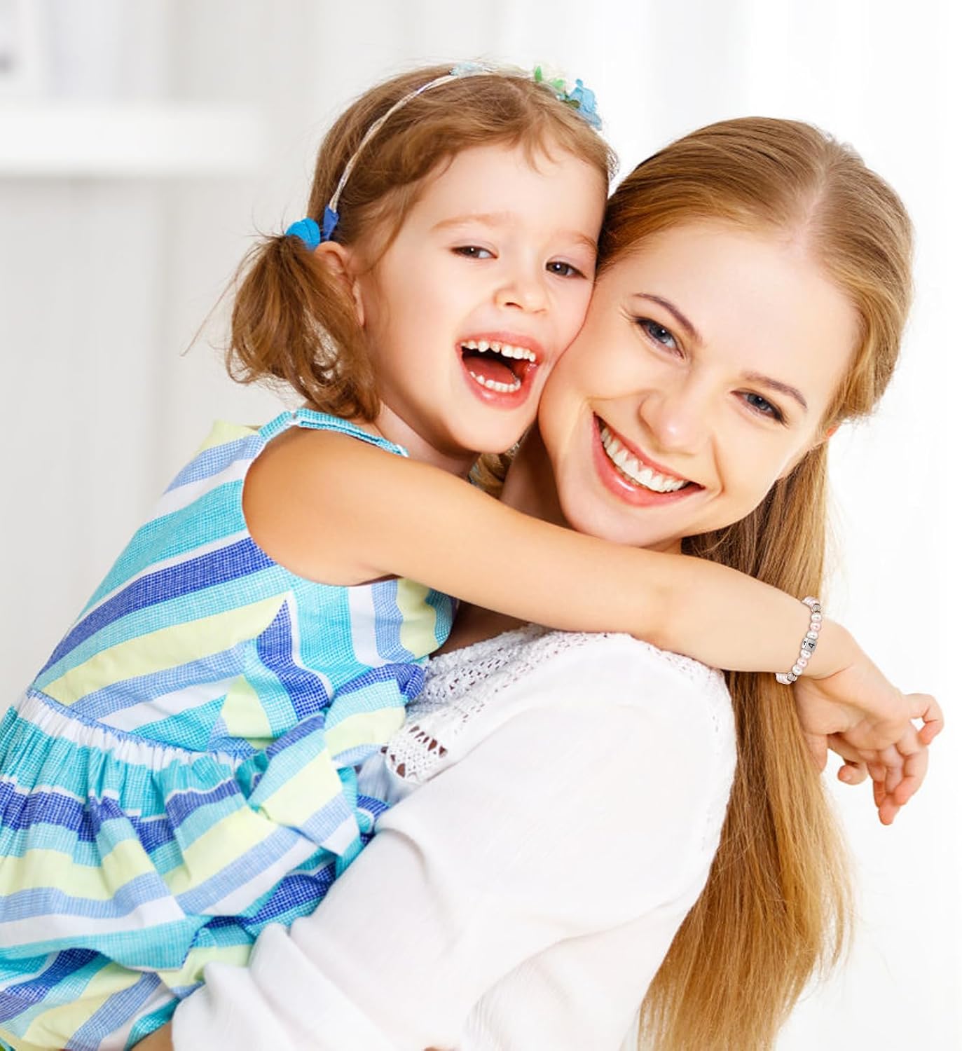 4-8 Year Old Girl Birthday Gifts, Adjustable Pink White Pearl Beaded Bracelet for Teen Girls, 4-8th Happy Birthday Christmas Gifts for Daughter Granddaughter Niece - Image 5