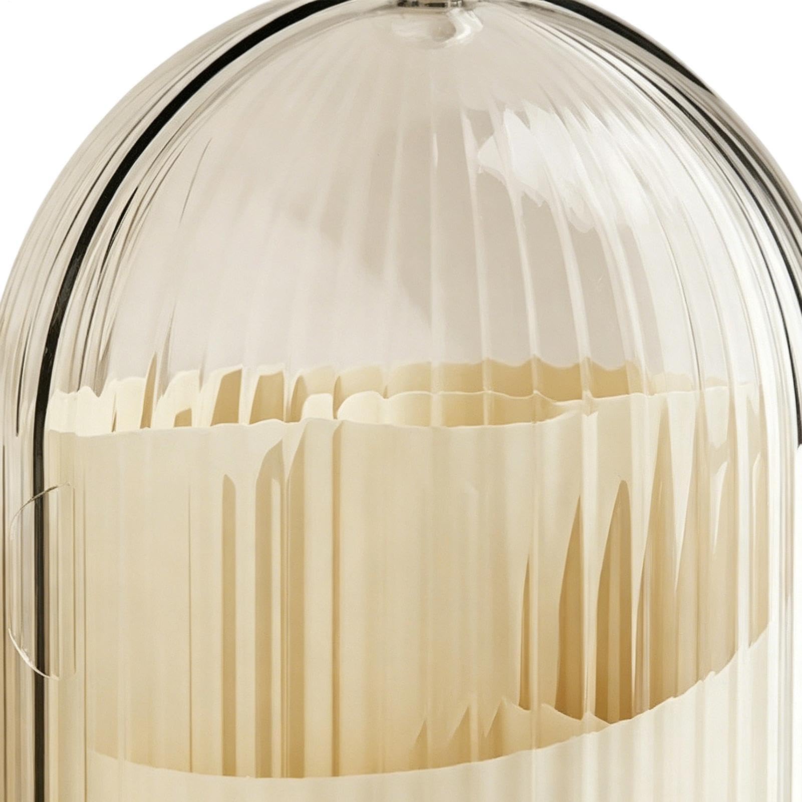 Portapennelli Da Trucco Con Coperchio Trasparente Ruotante A 360° | Organizer Cosmetico Con Coperchio Per Il Piano Bagno, Tavolo da Toeletta, Scrivania Ufficio, Prodotto Cosmetico E