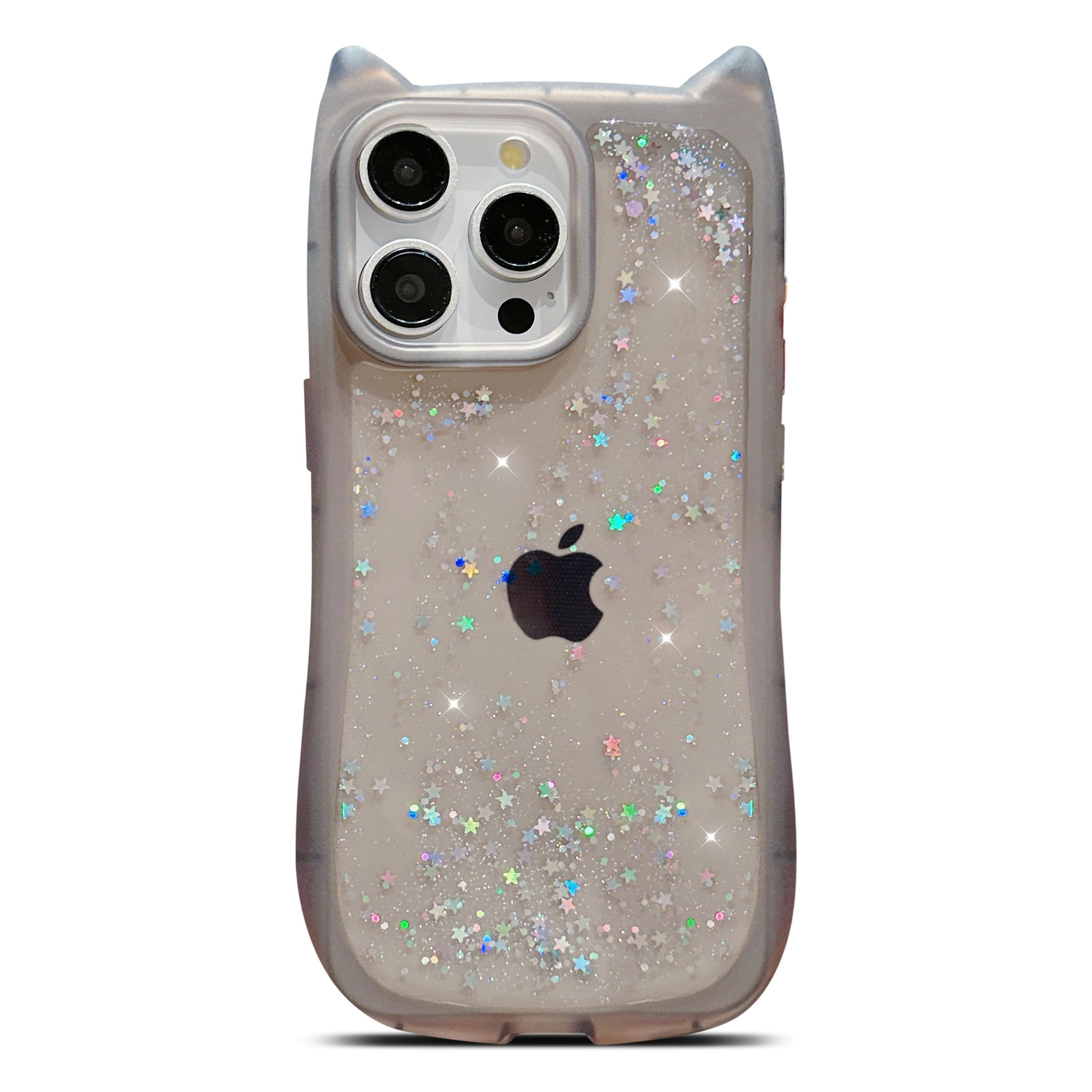 Coque iPhone 14 Pro Max kawaii cadeau mignon avec étoiles scintillantes pour ado