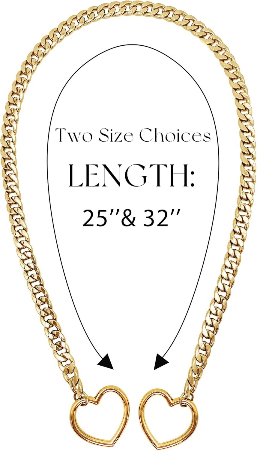 Slip Chain Necklace For Women, Black Heart O-Ring, Cuban Long Necklace Jewelry, Lariat Y-Necklace - Image 5