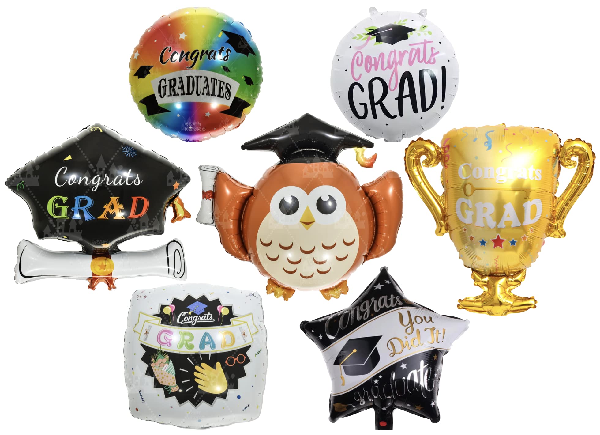 Trophy Graduation Foil Balloon, 70cm (2 pack) - Image 2