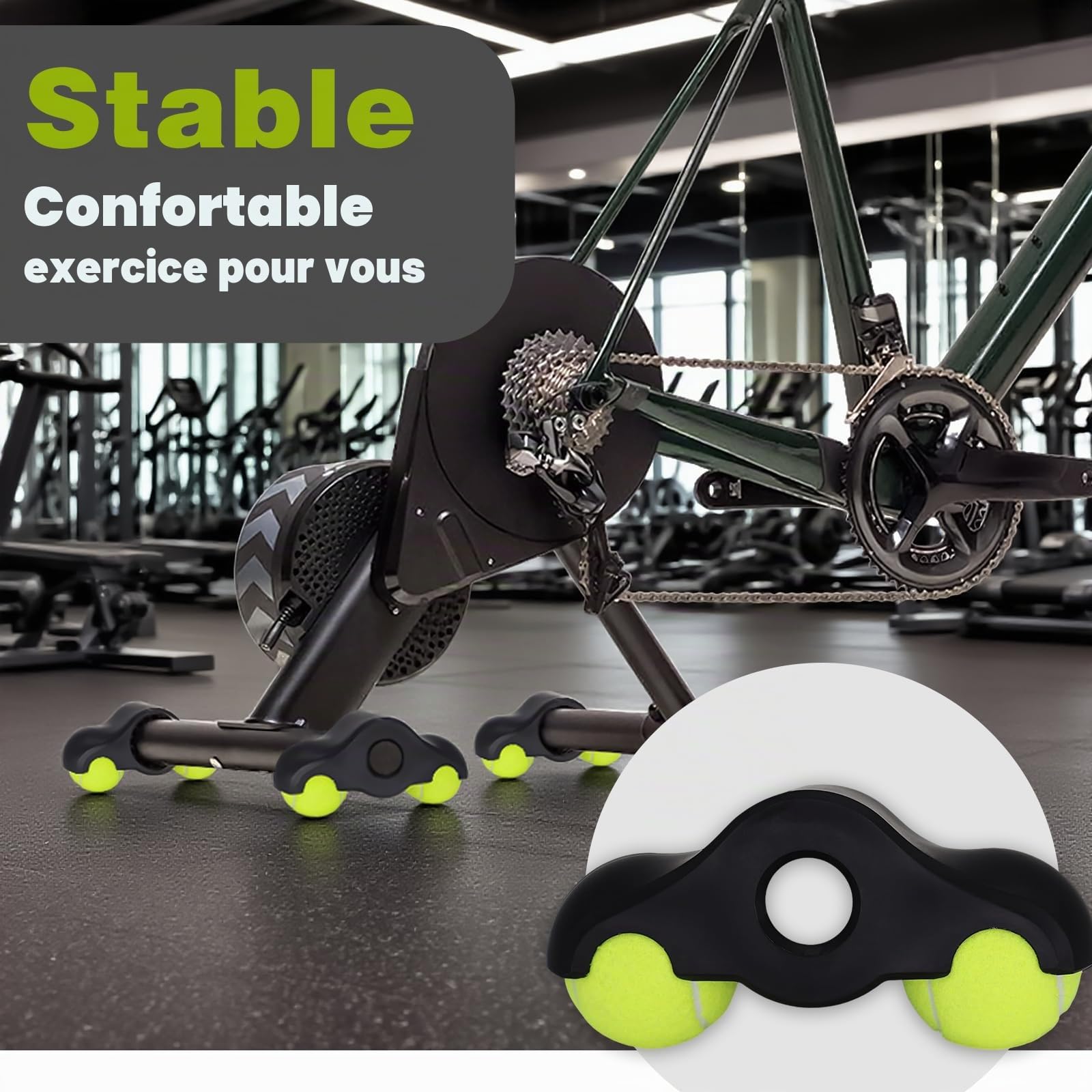 Adaptateurs de Pieds pour Entraineurs de velo, Résistant aux rayures | Accessoires pour Wahoo Kickr Core 1, Vivez une expérience de conduite authentique, Réduire la sollicitation des articulations