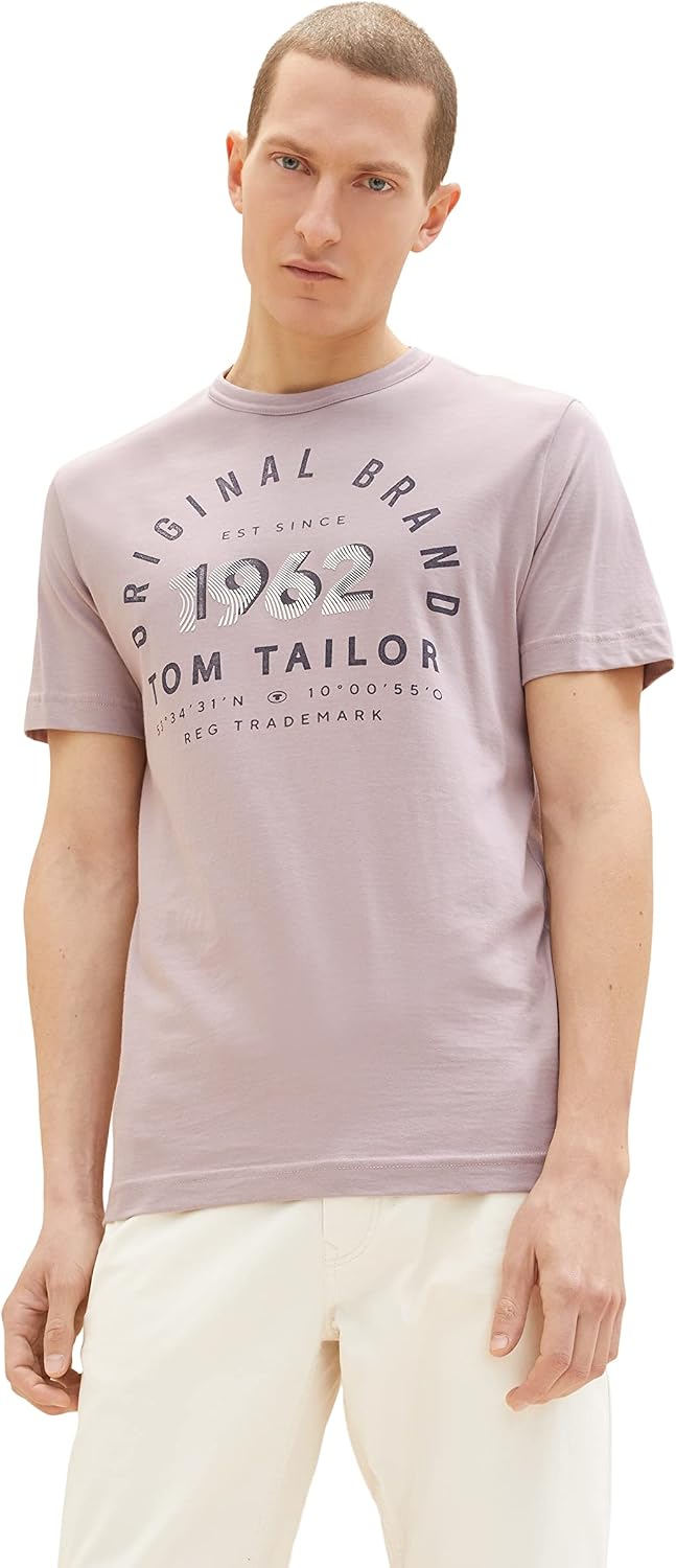 🔥 STARKER PREIS (-64%) TOM TAILOR Herren T-Shirt mit Print aus Baumwolle