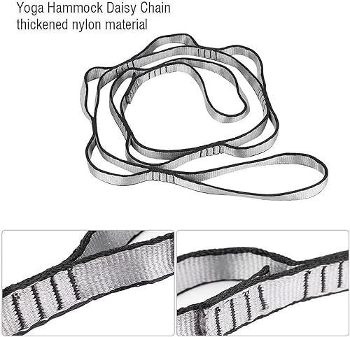 Vista 11 de 2 piezas ajustables antigravedad crisantemo swing volador elástico cuerda escalada cadenas margaritas extensión yoga cinturón colgante