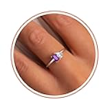 Birthstone Rings for Women, Easter Basket Stuffers for Teens Mothers Day Gifts for Mom Non Tarnish Gold Rings Birthday Gifts for Teen Girls Dainty 14K Plated Adjustable CZ Stacking Promise Ring Anniversary Jewelry for Friend Sister Girlfriend