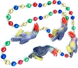 Toucan Luaua Toucans Mardi Gras Bead Necklace Spring Break New Orleans Beads